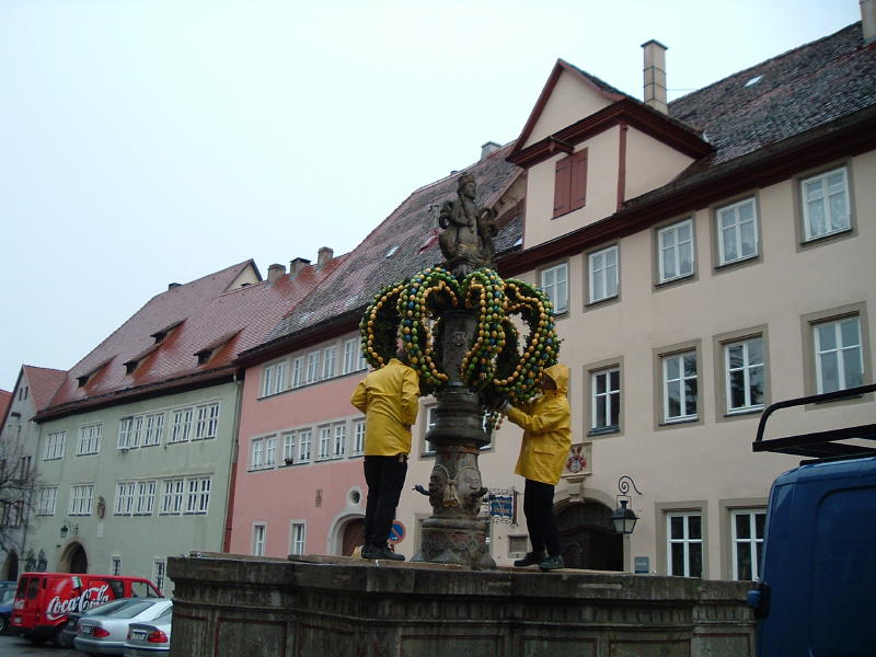 Rothenburg : préparation de la fête de Pâques
